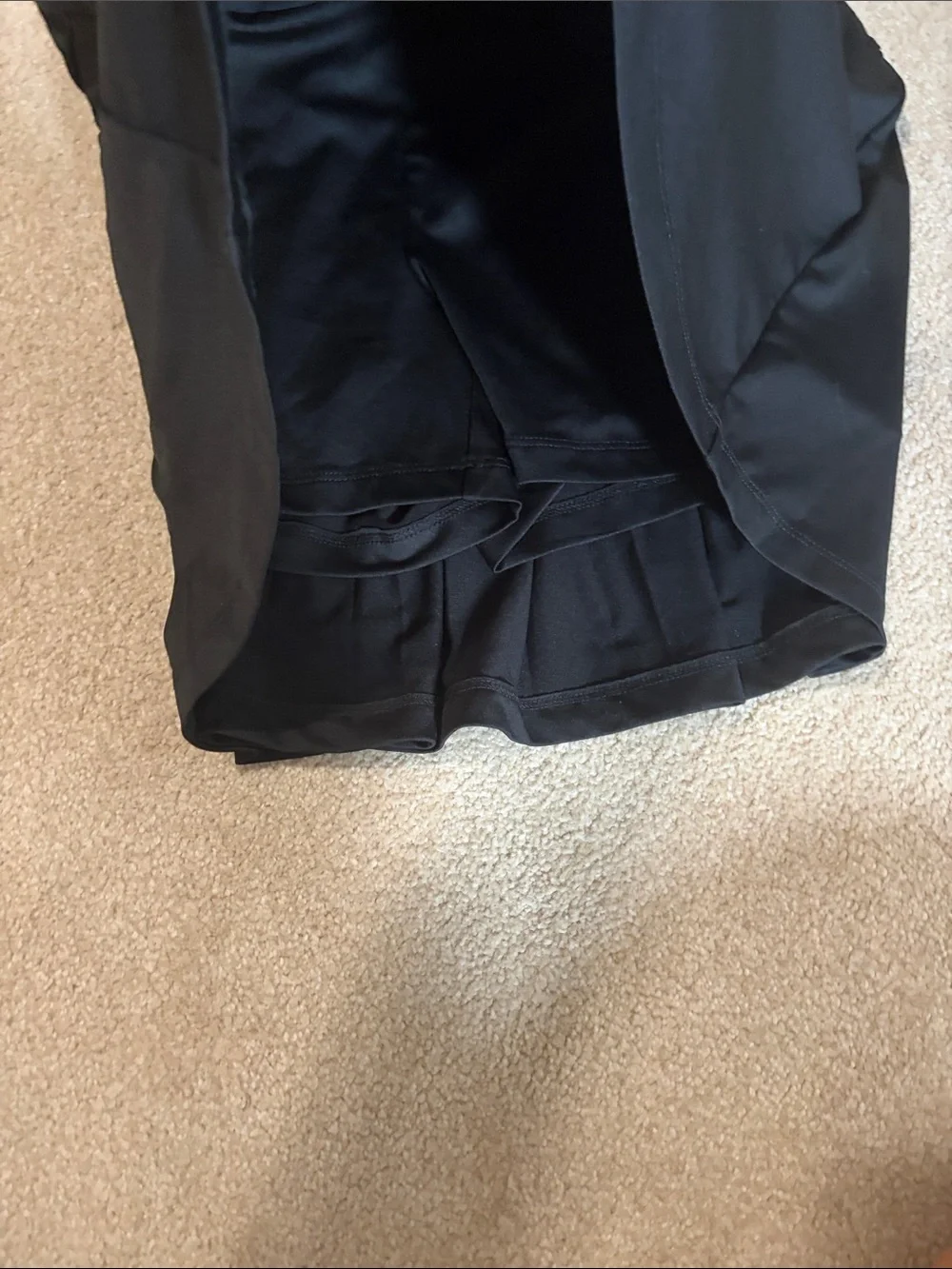 J crew extra small brand new Black Mini Skort — Sporty A-Line—shorts underneath